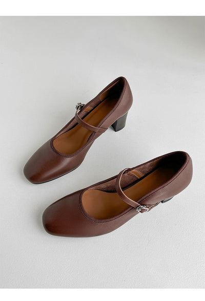 Tacones Altos de Cuero Premium Estilo Retro Francés - Image 21