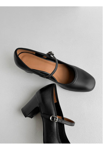Tacones Altos de Cuero Premium Estilo Retro Francés - Image 26