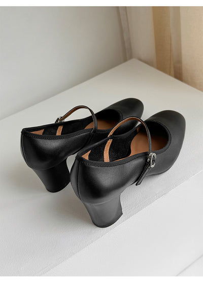 Tacones Altos de Cuero Premium Estilo Retro Francés - Image 32