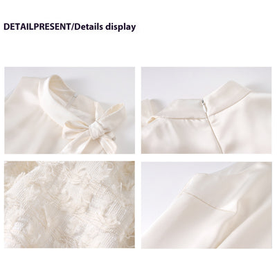 Vestido Chaleco de Satén con Lazada y Cordones - Image 9