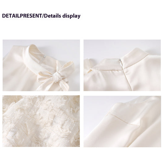 Vestido Chaleco de Satén con Lazada y Cordones - Image 9