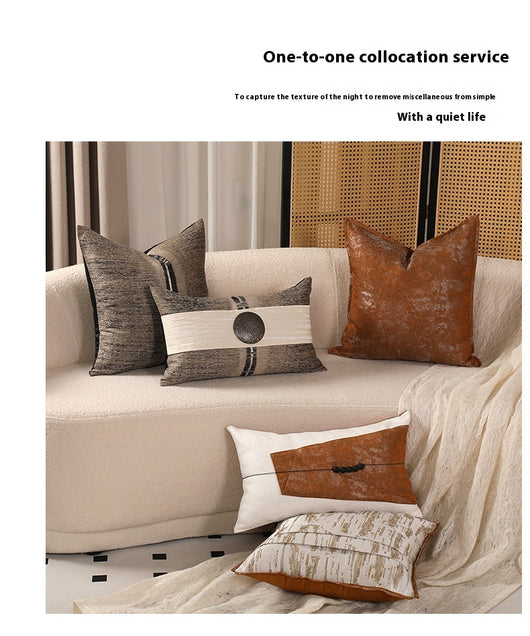 Funda de Almohada Premium Algodón y Lino Estilo Chino Contemporáneo - Image 23