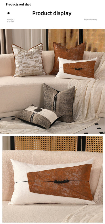 Funda de Almohada Premium Algodón y Lino Estilo Chino Contemporáneo - Image 24