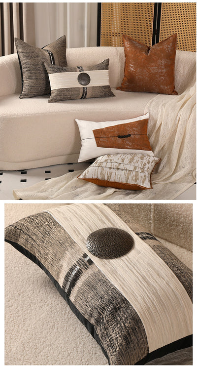 Funda de Almohada Premium Algodón y Lino Estilo Chino Contemporáneo - Image 28