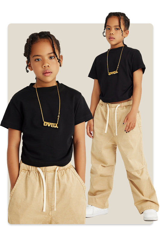 Blusa Escolar Niña Cintura Plisada Manga Corta Color Sólido - Image 17