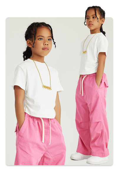 Blusa Escolar Niña Cintura Plisada Manga Corta Color Sólido - Image 18