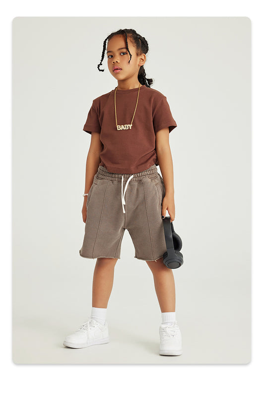 Blusa Escolar Niña Cintura Plisada Manga Corta Color Sólido - Image 30