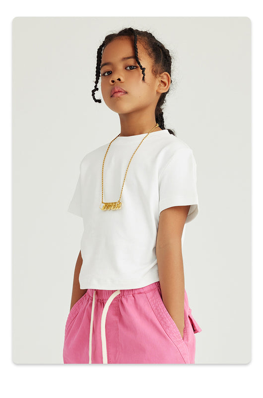 Blusa Escolar Niña Cintura Plisada Manga Corta Color Sólido - Image 39