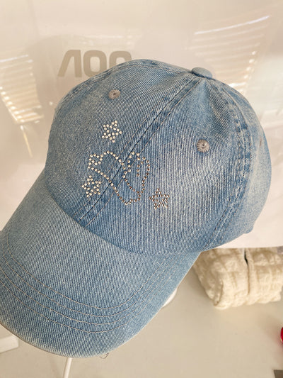 Gorra de Béisbol Denim Azul con Cristales Brillantes XINGX - Image 17