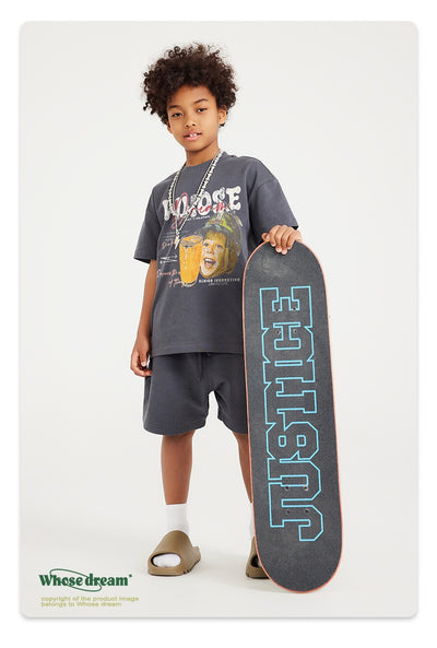 Playera Infantil Estampada con Diseño Cartoon Lavado Distressed - Image 14