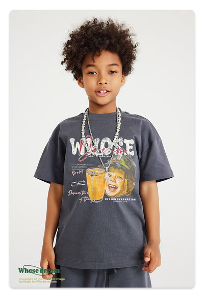 Playera Infantil Estampada con Diseño Cartoon Lavado Distressed - Image 15
