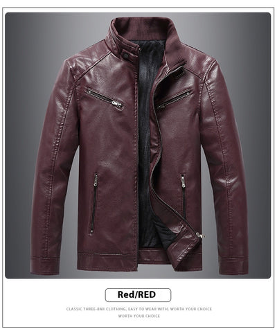 Chaqueta Acolchada de Cuero PU Estilo Coreano con Cuello Alzado para Hombre - Image 12