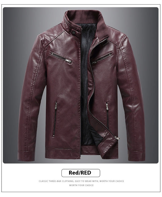 Chaqueta Acolchada de Cuero PU Estilo Coreano con Cuello Alzado para Hombre - Image 12