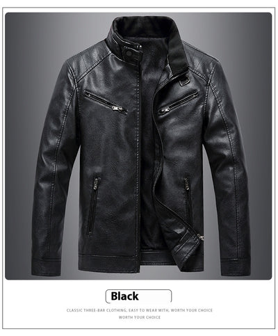 Chaqueta Acolchada de Cuero PU Estilo Coreano con Cuello Alzado para Hombre - Image 14