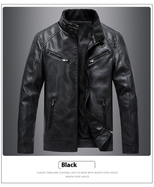 Chaqueta Acolchada de Cuero PU Estilo Coreano con Cuello Alzado para Hombre - Image 14
