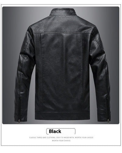 Chaqueta Acolchada de Cuero PU Estilo Coreano con Cuello Alzado para Hombre - Image 19
