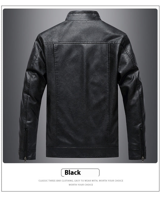 Chaqueta Acolchada de Cuero PU Estilo Coreano con Cuello Alzado para Hombre - Image 19