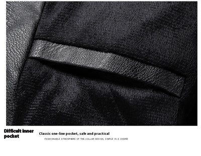 Chaqueta Acolchada de Cuero PU Estilo Coreano con Cuello Alzado para Hombre - Image 20