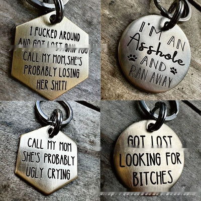 Placa de Identificación para Perro en Acero Inoxidable con Diseño Divertido - Image 24