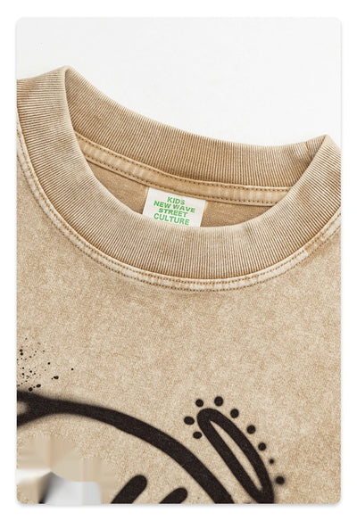 Camiseta Estampada Vintage con Lavado Desgastado - Image 7
