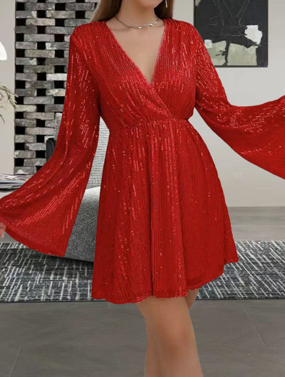 Vestido de Fiesta Elegante con Escote V y Cintura Realzadora - Image 14
