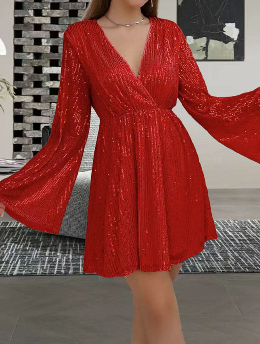 Vestido de Fiesta Elegante con Escote V y Cintura Realzadora - Image 14