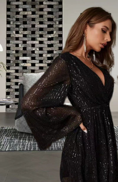 Vestido de Fiesta Elegante con Escote V y Cintura Realzadora - Image 30