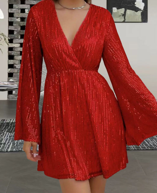 Vestido de Fiesta Elegante con Escote V y Cintura Realzadora - Image 31