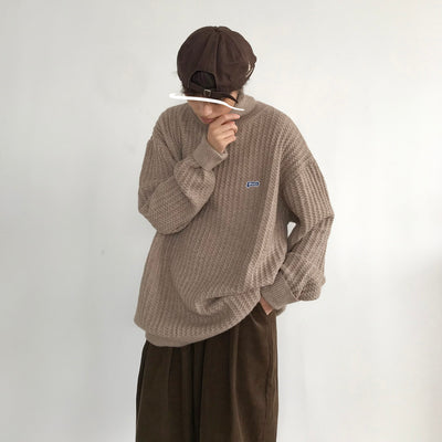 Suéter Cuello Alto Retro Caramelo Estilo Japonés - Image 12