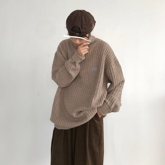 Suéter Cuello Alto Retro Caramelo Estilo Japonés - Image 12