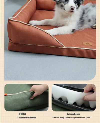 Cama Nido para Perros de Lino Extraíble y Lavable - Uso Todo el Año - Image 27