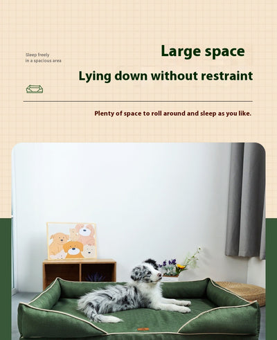 Cama Nido para Perros de Lino Extraíble y Lavable - Uso Todo el Año - Image 28