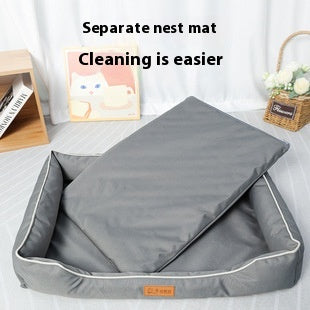 Cama Nido para Perros de Lino Extraíble y Lavable - Uso Todo el Año - Image 31