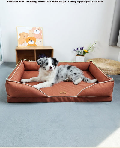 Cama Nido para Perros de Lino Extraíble y Lavable - Uso Todo el Año - Image 33