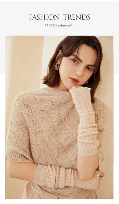 Capa Pullover de Cuello Redondo en Cachemira con Patrón Tridimensional Retorcido - Image 25
