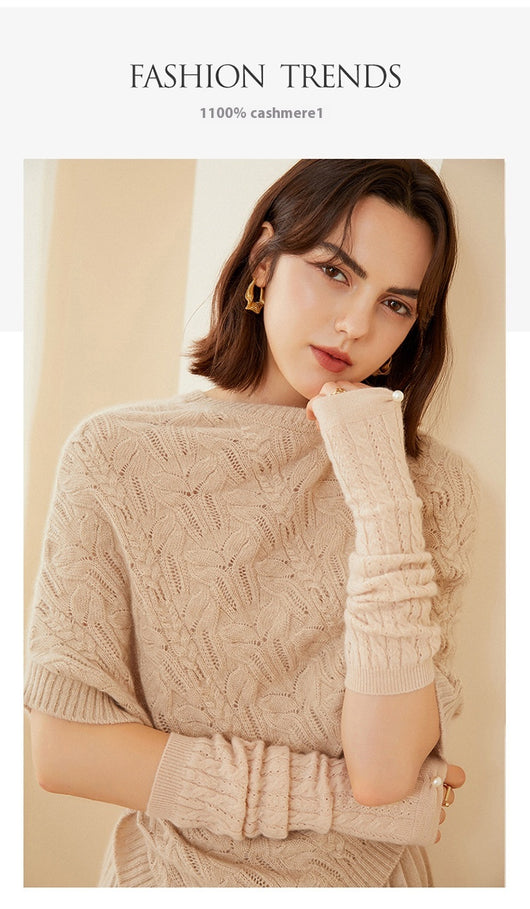 Capa Pullover de Cuello Redondo en Cachemira con Patrón Tridimensional Retorcido - Image 25