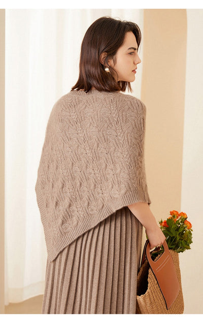 Capa Pullover de Cuello Redondo en Cachemira con Patrón Tridimensional Retorcido - Image 28