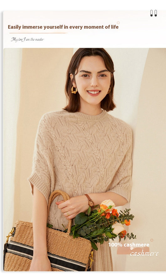 Capa Pullover de Cuello Redondo en Cachemira con Patrón Tridimensional Retorcido - Image 29