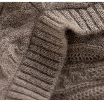 Capa Pullover de Cuello Redondo en Cachemira con Patrón Tridimensional Retorcido - Image 36