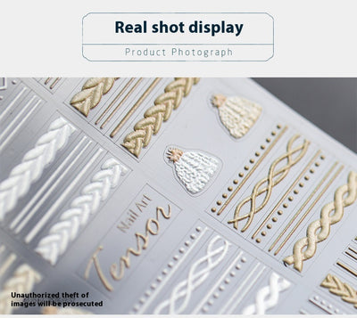 Stickers de Uñas Transparentes con Patrón Grabado Esmerilado - Image 19