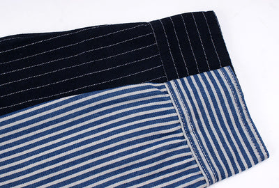 Camisa de Rayas Verticales Estilo Retro Americano para Hombre - Image 22