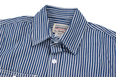 Camisa de Rayas Verticales Estilo Retro Americano para Hombre - Image 25