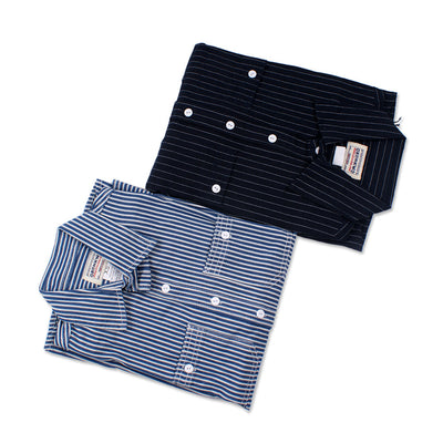 Camisa de Rayas Verticales Estilo Retro Americano para Hombre - Image 31