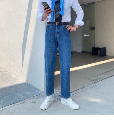Jeans Slim Fit Estilo Retro Británico para Hombre - Image 16