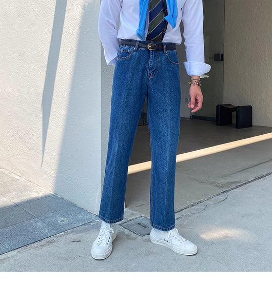 Jeans Slim Fit Estilo Retro Británico para Hombre - Image 20
