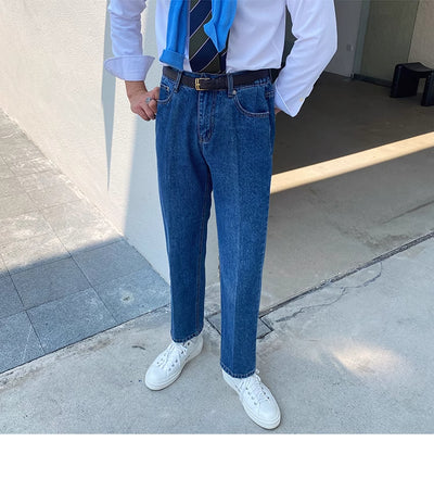 Jeans Slim Fit Estilo Retro Británico para Hombre - Image 22
