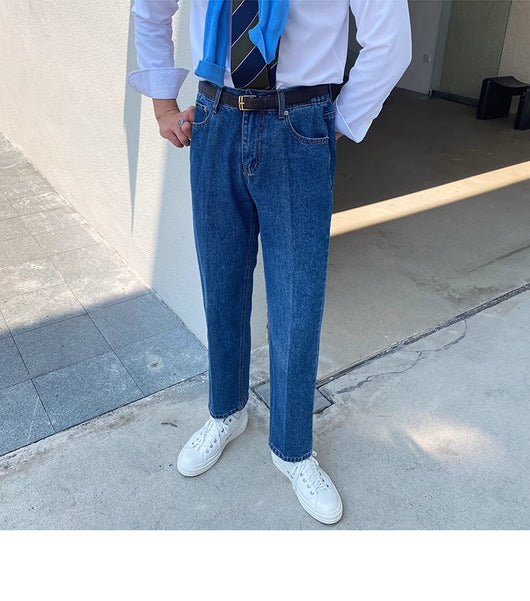 Jeans Slim Fit Estilo Retro Británico para Hombre - Image 22