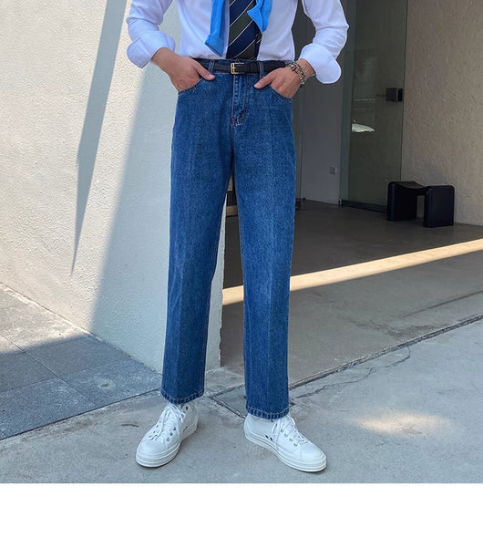 Jeans Slim Fit Estilo Retro Británico para Hombre - Image 26