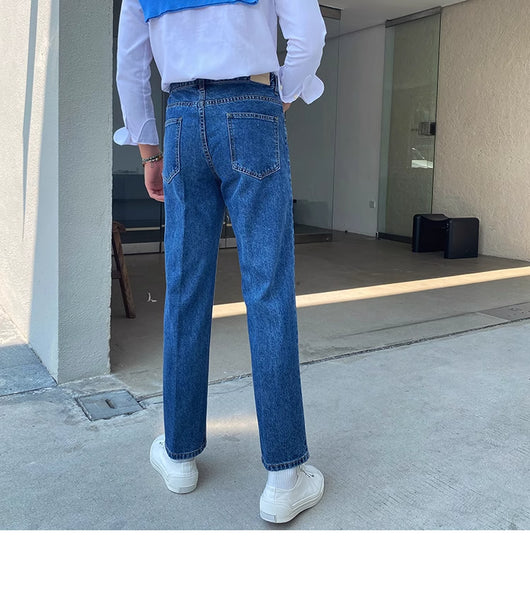 Jeans Slim Fit Estilo Retro Británico para Hombre - Image 44