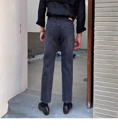 Jeans Slim Fit Estilo Retro Británico para Hombre - Image 52